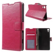 SONY XPERIA Z3+ pung læder cover, rosa