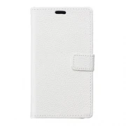 SONY XPERIA Z5 COMPACT full grain læder cover med kort lommer, hvid Mobiltelefon tilbehør
