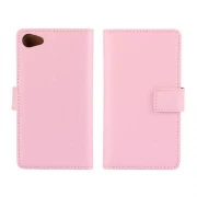 SONY XPERIA Z5 COMPACT læder cover med kort lommer, pink Mobiltelefon tilbehør