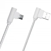 Universal mikro dobbelt vinkel USB datakabel ladekabel