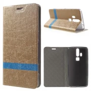 ZTE AXON ELITE læder cover, guld Mobiltelefon tilbehør