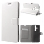 ZTE AXON ELITE læder cover med kort lomme, hvid