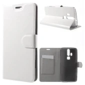ZTE AXON ELITE læder cover med kort lomme, hvid