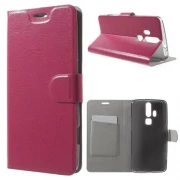 ZTE AXON ELITE læder cover med kort lomme, rosa Mobiltelefon tilbehør