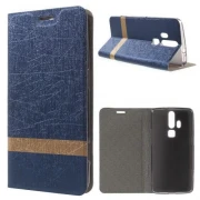 ZTE AXON ELITE læder cover, mørkeblå Mobiltelefon tilbehør