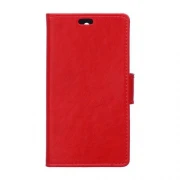 ZTE BLADE S6 læder cover med kort lommer, rød Mobiltelefon tilbehør