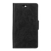 ZTE BLADE S6 læder cover med kort lommer, sort Mobiltelefon tilbehør