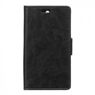 ZTE BLADE S6 læder cover med kort lommer, sort
