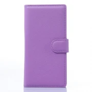 ZTE BLADE VEC 4G læder cover med kort lommer, lilla Mobiltelefon tilbehør