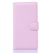 ZTE BLADE VEC 4G læder cover med kort lommer, pink Mobiltelefon tilbehør