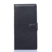 ZTE BLADE VEC 4G læder cover med kort lommer, sort Mobiltelefon tilbehør