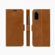 brun Slim premium læder etui Samsung S20 Plus Mobil tilbehør