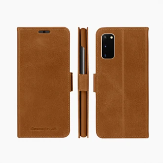 Slim premium læder etui Samsung Galaxy S20 Plus brun