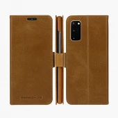 Premium læder etui Samsung S20 brun