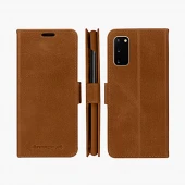 Premium læder etui Samsung S20 Plus brun