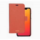 New York 2 i 1 læder flip etui Iphone 11 Pro rusty rose