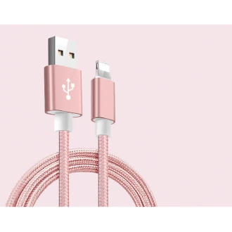 Lightning stof kabel 180 cm pink 