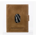 RFID sikker mini læder wallet brun